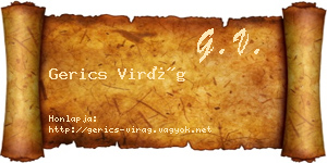 Gerics Virág névjegykártya