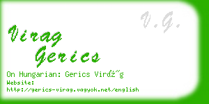 virag gerics business card